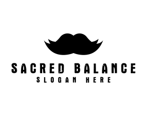 Mustache Hair Barber logo design