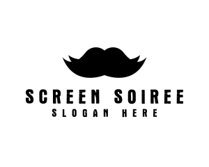 Mustache Hair Barber logo design