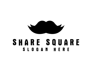 Mustache Hair Barber logo design