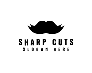 Mustache Hair Barber logo design