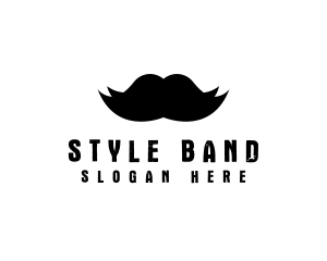 Mustache Hair Barber logo design