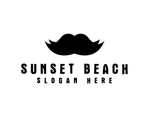 Mustache Hair Barber logo design