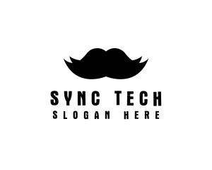 Mustache Hair Barber logo design