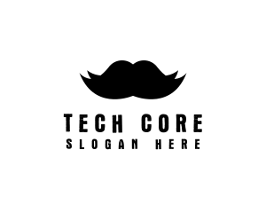 Mustache Hair Barber logo design