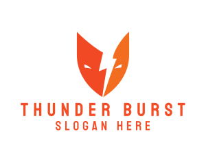 Thunder Mask Shield logo design