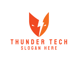 Thunder Mask Shield logo design