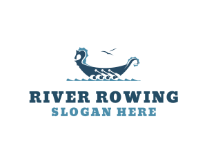Viking Rowboat Boat logo