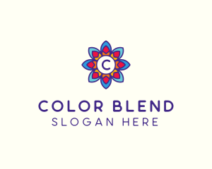 Colorful Flower Petals logo design