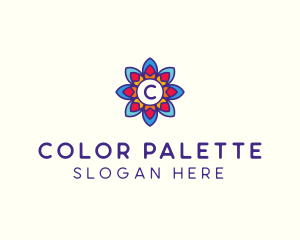 Colorful Flower Petals logo design