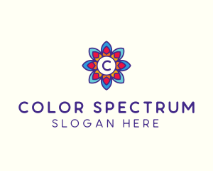 Colorful Flower Petals logo design