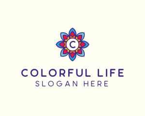 Colorful Flower Petals logo design