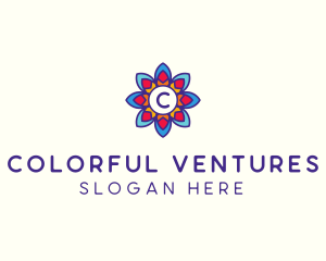 Colorful Flower Petals logo design