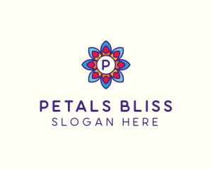 Colorful Flower Petals logo design