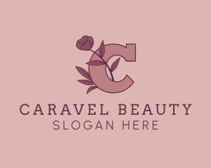 Pretty Flower Letter C logo design