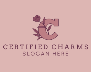 Pretty Flower Letter C logo design