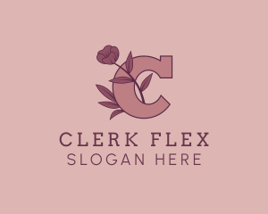 Pretty Flower Letter C logo design