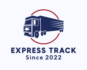 Trailer Truck Express Delivery logo design