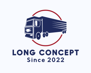 Trailer Truck Express Delivery logo