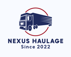 Trailer Truck Express Delivery logo design