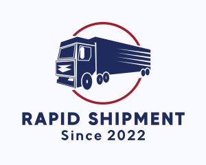 Trailer Truck Express Delivery logo design