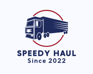 Trailer Truck Express Delivery logo design