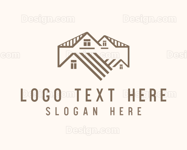 Roof Property Roofing Logo