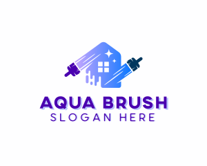 Home Painting Paint Brush logo design