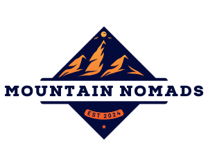 Mountain Hiking Adventure logo design