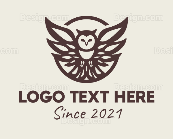 Wild Owl Bird Logo