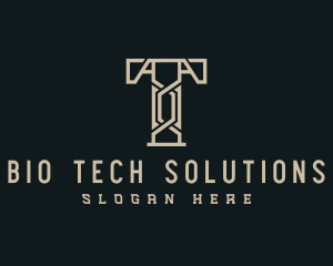 Engineering Letter T logo design