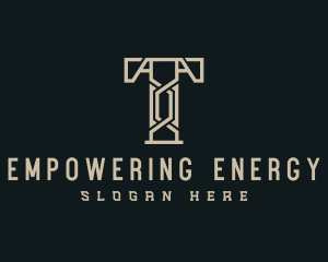 Engineering Letter T logo design