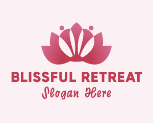 Lotus Flower Wellness Yoga  logo design