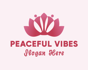 Lotus Flower Wellness Yoga  logo design