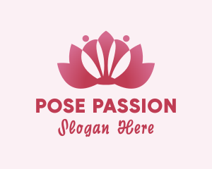 Lotus Flower Wellness Yoga  logo design