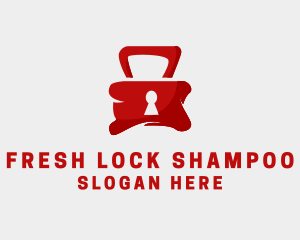 Red Security Lock  logo design