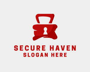 Red Security Lock  logo