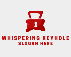 Red Security Lock  logo design