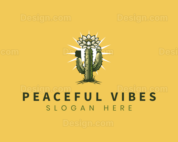 Saguaro Cactus Blossom Logo