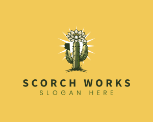 Saguaro Cactus Blossom Logo