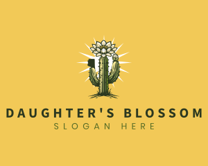 Saguaro Cactus Blossom logo design