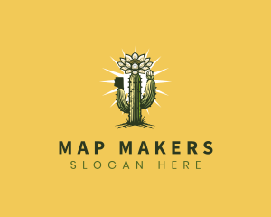 Saguaro Cactus Blossom logo design