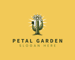 Saguaro Cactus Blossom logo design