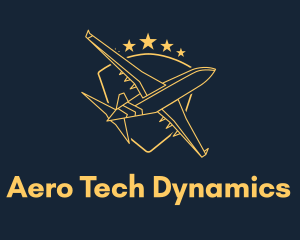 Golden Shield Plane logo design