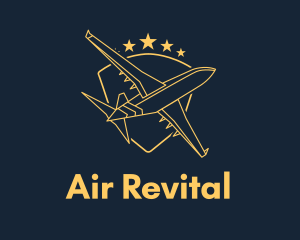 Golden Shield Plane logo design