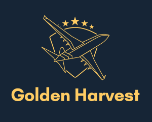 Golden Shield Plane logo design