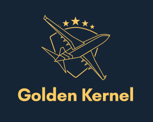 Golden Shield Plane logo design