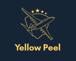 Golden Shield Plane logo design