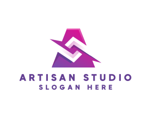 Stylish Studio Letter A logo design