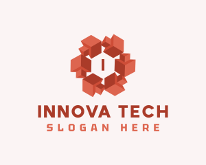 Digital Tech Geometric logo design