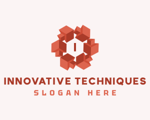 Digital Tech Geometric logo design